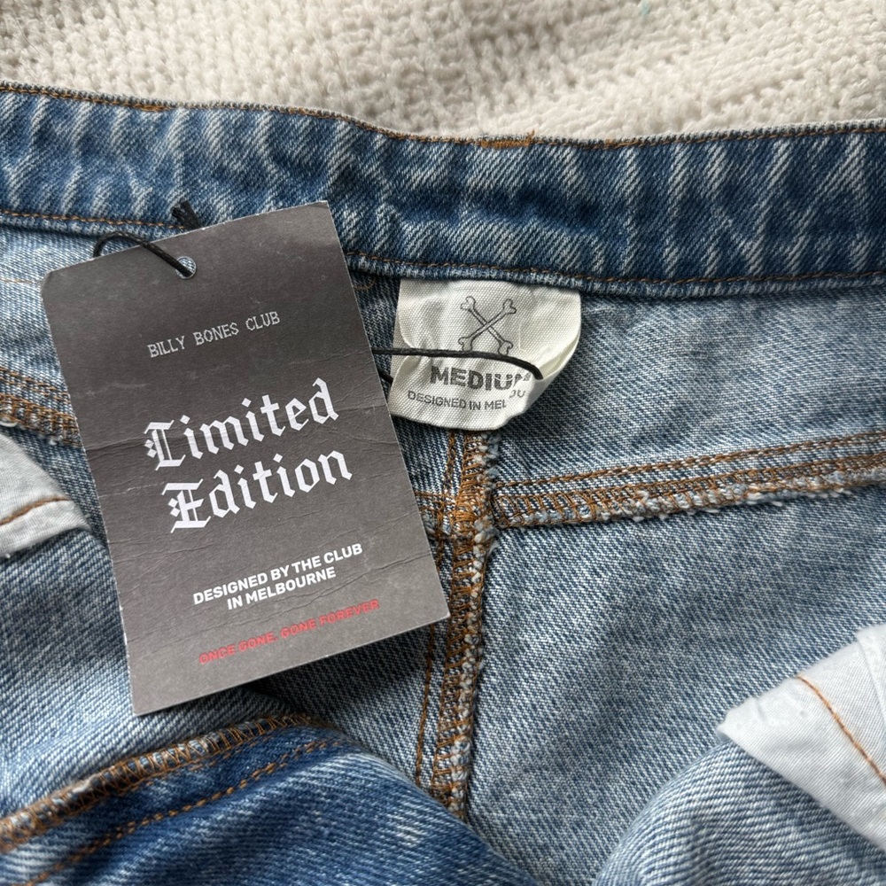 NWT Billy Bones Club Denim Mini Skirt - Picture 3 of 4